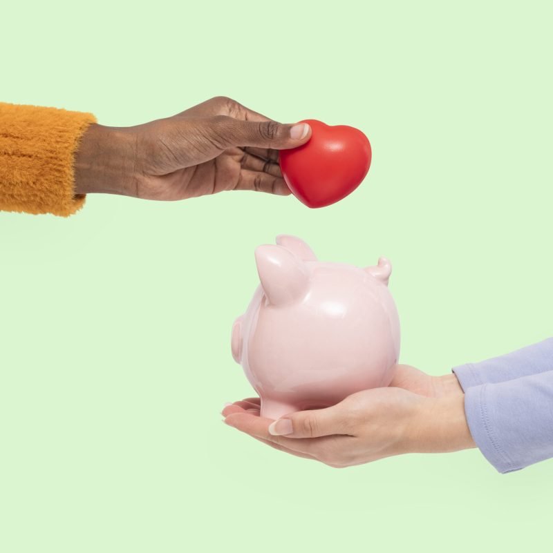 Piggy bank finance in savings concept